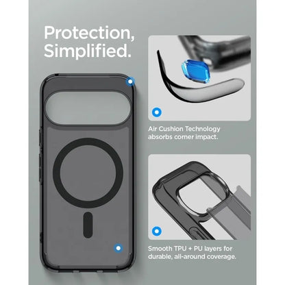 Spigen Ultra Hybrid Mag MagSafe – dėklas, skirtas Google Pixel 11 Pro (Frost Black)