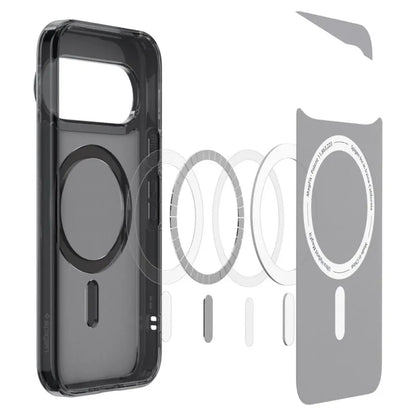 Spigen Ultra Hybrid Mag MagSafe – dėklas, skirtas Google Pixel 11 Pro XL (Frost Black)