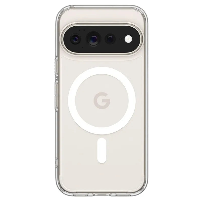 Spigen Ultra Hybrid Mag MagSafe – dėklas, skirtas Google Pixel 11 Pro XL (skaidrus / baltas)