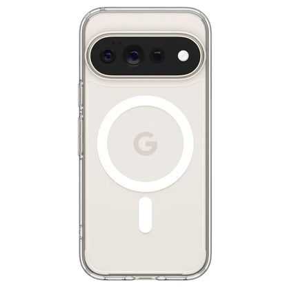 Spigen Ultra Hybrid Mag MagSafe – dėklas, skirtas Google Pixel 11 Pro XL (skaidrus / baltas)
