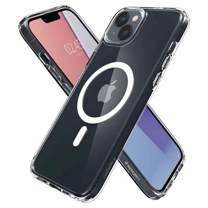 Spigen Ultra Hybrid Mag MagSafe – dėklas skirtas iPhone 14 (Baltas)