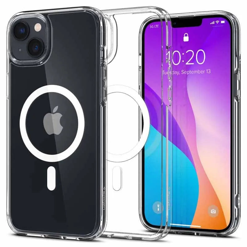 Spigen Ultra Hybrid Mag MagSafe – dėklas skirtas iPhone 14 (Baltas)
