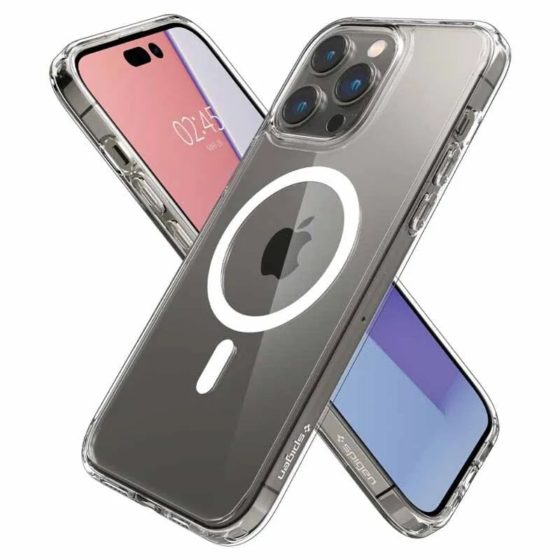 Spigen Ultra Hybrid Mag MagSafe – dėklas, skirtas iPhone 14 Pro (Baltas)