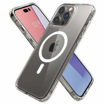 Spigen Ultra Hybrid Mag MagSafe – dėklas, skirtas iPhone 14 Pro (Baltas)