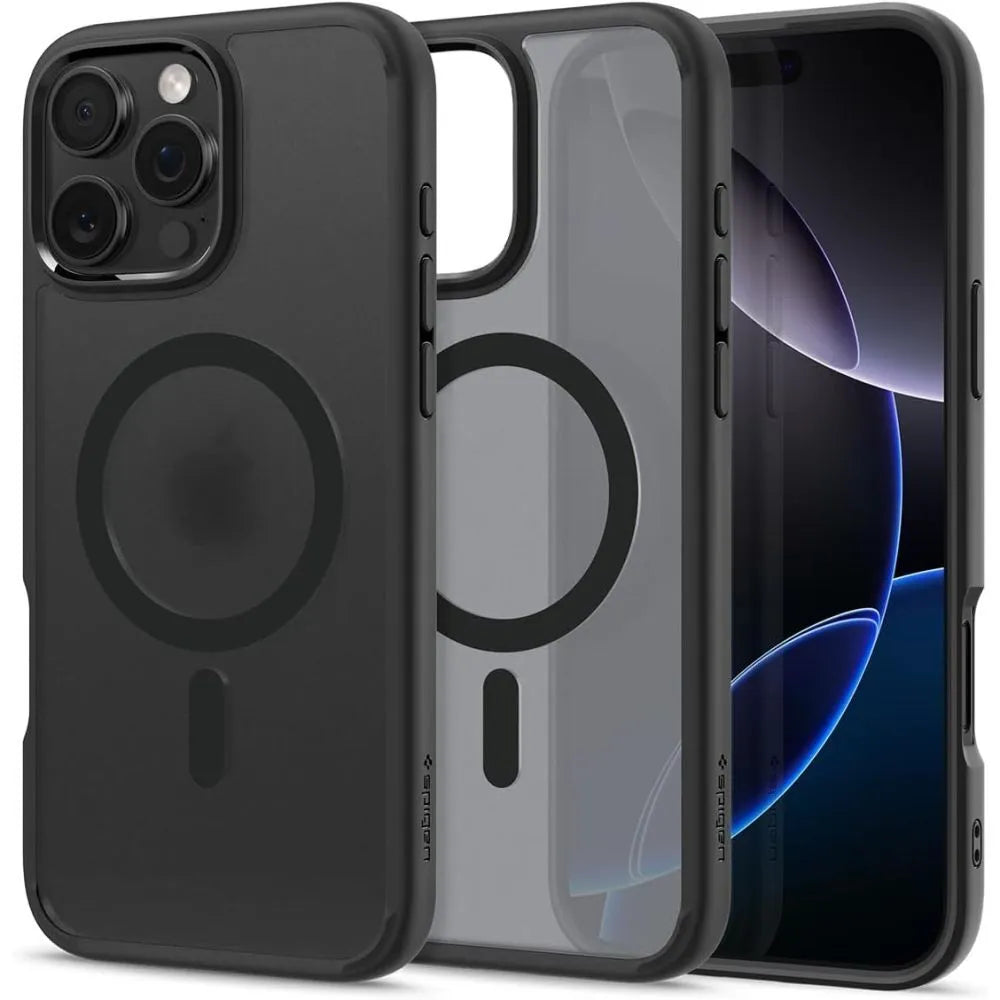 Spigen Ultra Hybrid Mag MagSafe dėklas, skirtas iPhone 16 Pro (Frost Black)
