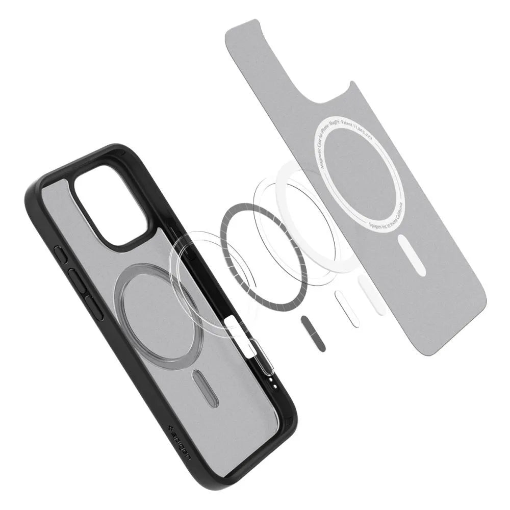 Spigen Ultra Hybrid Mag MagSafe dėklas, skirtas iPhone 16 Pro (Frost Black)