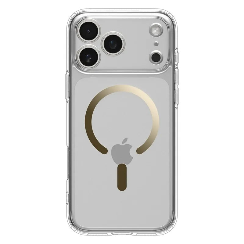Spigen Ultra Hybrid Mag MagSafe - Dėklas, skirtas iPhone 17 Pro Max (Skaidrus/Auksinis)
