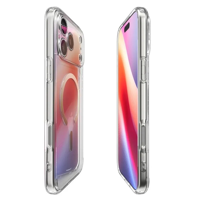 Spigen Ultra Hybrid Mag MagSafe - Dėklas, skirtas iPhone 17 Pro Max (Skaidrus/Auksinis)