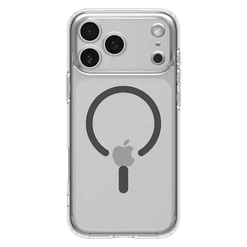 Spigen Ultra Hybrid Mag MagSafe dėklas, skirtas iPhone 17 Pro Max (Skaidrus/Grafitinis)