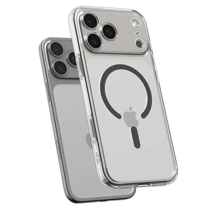 Spigen Ultra Hybrid Mag MagSafe dėklas, skirtas iPhone 17 Pro Max (Skaidrus/Grafitinis)
