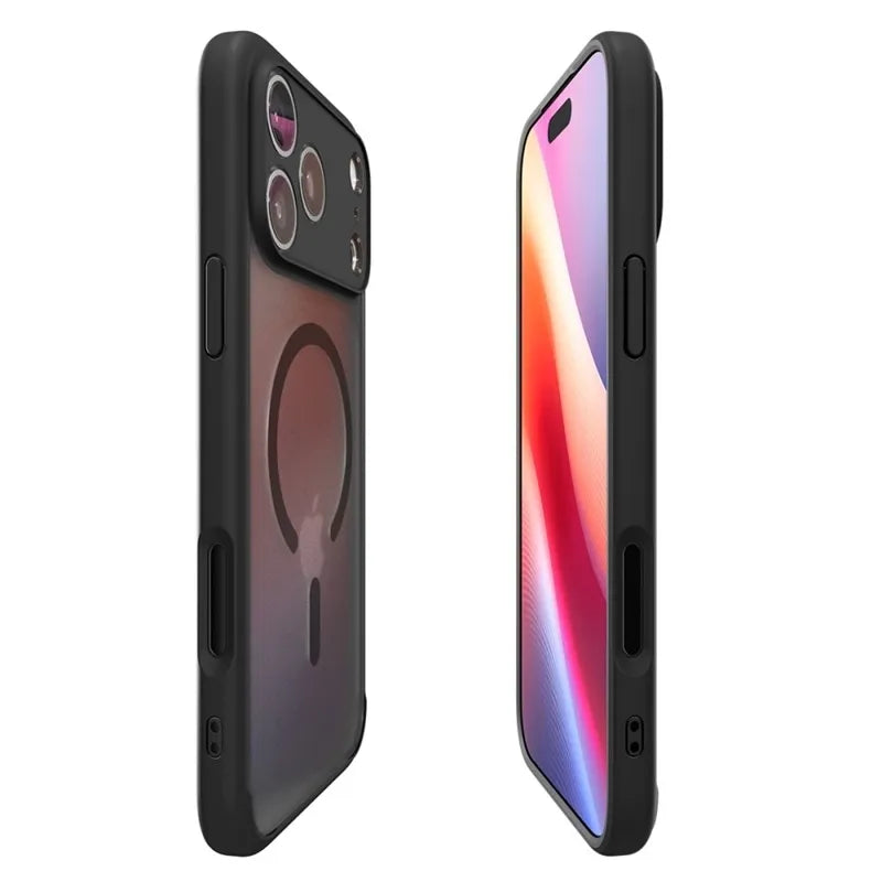 Spigen Ultra Hybrid Mag MagSafe - Dėklas skirtas iPhone 17 Pro (Šerkšno juodas)