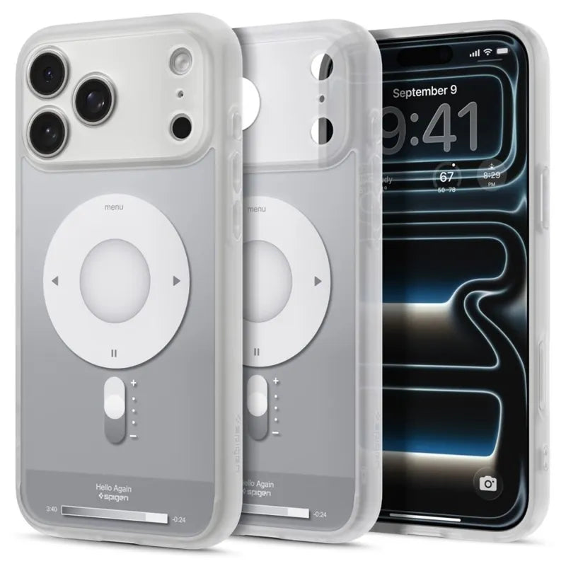 Spigen Ultra Hybrid Mag MagSafe – dėklas, skirtas iPhone 18 Pro / 17 Pro (Classic Silver)