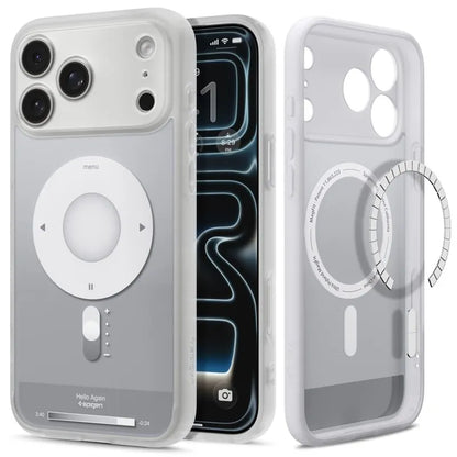 Spigen Ultra Hybrid Mag MagSafe – dėklas, skirtas iPhone 18 Pro / 17 Pro (Classic Silver)