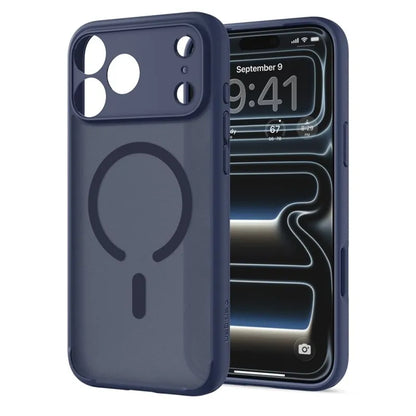 Spigen Ultra Hybrid Mag MagSafe – dėklas, skirtas iPhone 18 Pro / 17 Pro (Frost Deep Blue)
