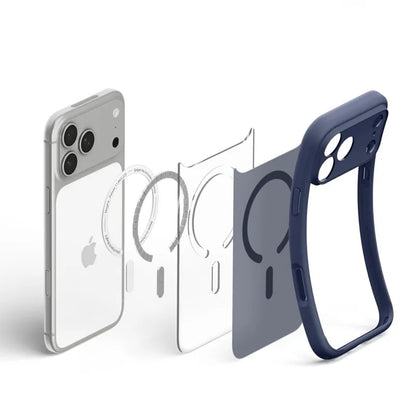 Spigen Ultra Hybrid Mag MagSafe – dėklas, skirtas iPhone 18 Pro / 17 Pro (Frost Deep Blue)