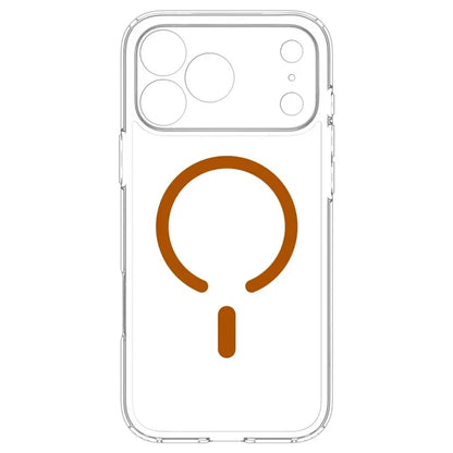 Spigen Ultra Hybrid Mag MagSafe – dėklas, skirtas iPhone 18 Pro / 17 Pro (permatomas / oranžinis)