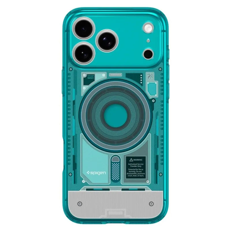 „Spigen Ultra Hybrid Mag MagSafe“ – dėklas, skirtas „iPhone 18 Pro Max“ / „17 Pro Max“ (C-One Bondi Blue)