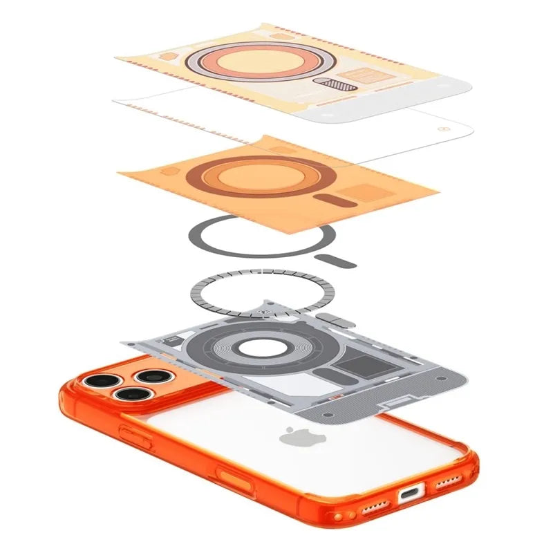 Spigen Ultra Hybrid Mag MagSafe – dėklas, skirtas iPhone 18 Pro Max / 17 Pro Max (C-One Tangerine)