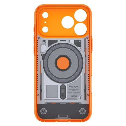 Spigen Ultra Hybrid Mag MagSafe – dėklas, skirtas iPhone 18 Pro Max / 17 Pro Max (C-One Tangerine)