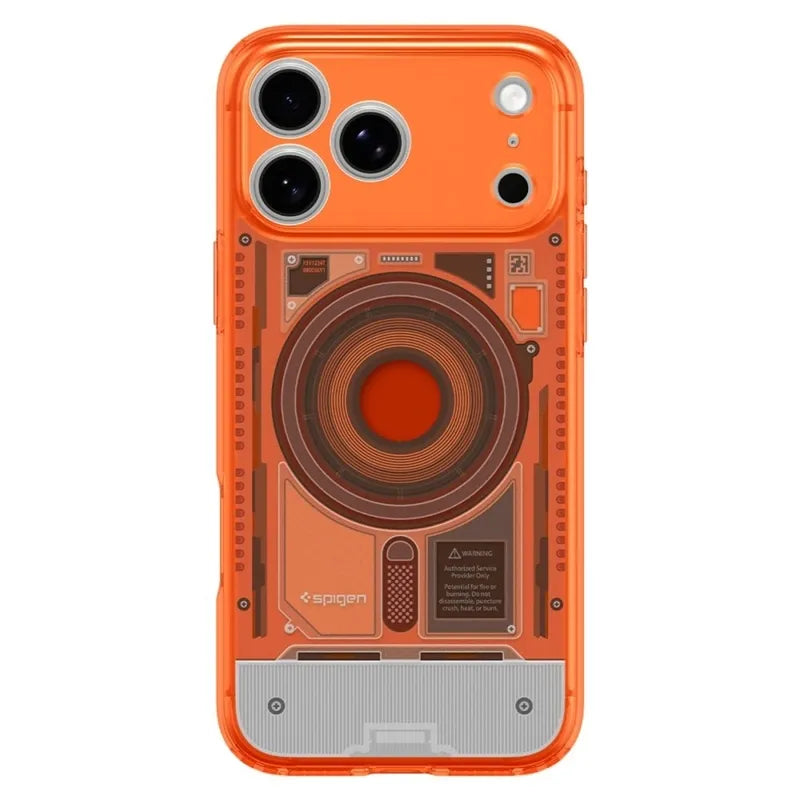 Spigen Ultra Hybrid Mag MagSafe – dėklas, skirtas iPhone 18 Pro Max / 17 Pro Max (C-One Tangerine)