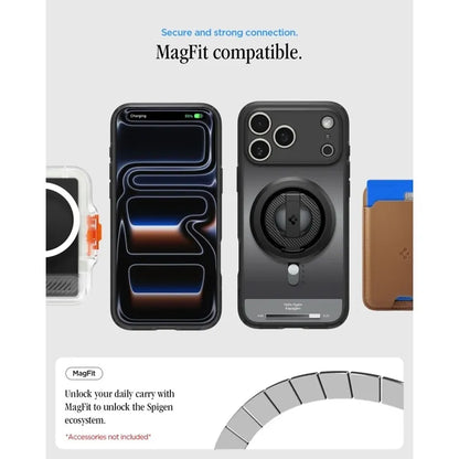 Spigen Ultra Hybrid Mag MagSafe – dėklas, skirtas iPhone 18 Pro Max / 17 Pro Max (Classic Black)