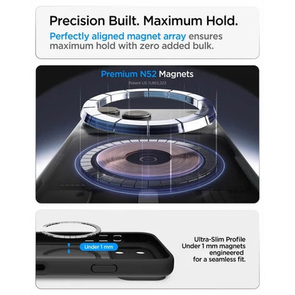 Spigen Ultra Hybrid Mag MagSafe – dėklas, skirtas iPhone 18 Pro Max / 17 Pro Max (Frost Black)