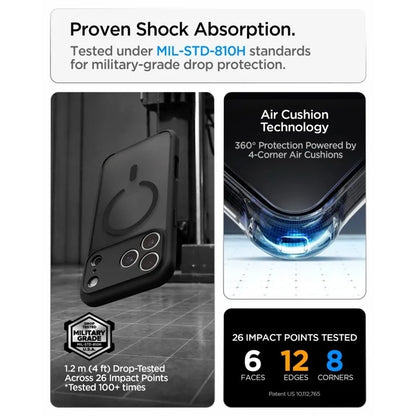 Spigen Ultra Hybrid Mag MagSafe – dėklas, skirtas iPhone 18 Pro Max / 17 Pro Max (Frost Black)