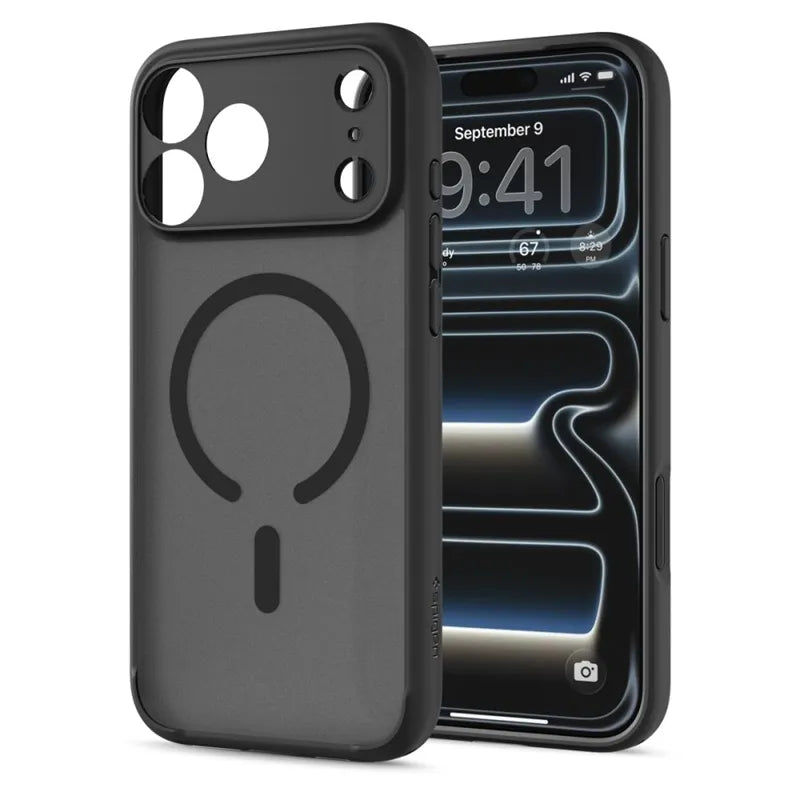 Spigen Ultra Hybrid Mag MagSafe – dėklas, skirtas iPhone 18 Pro Max / 17 Pro Max (Frost Black)