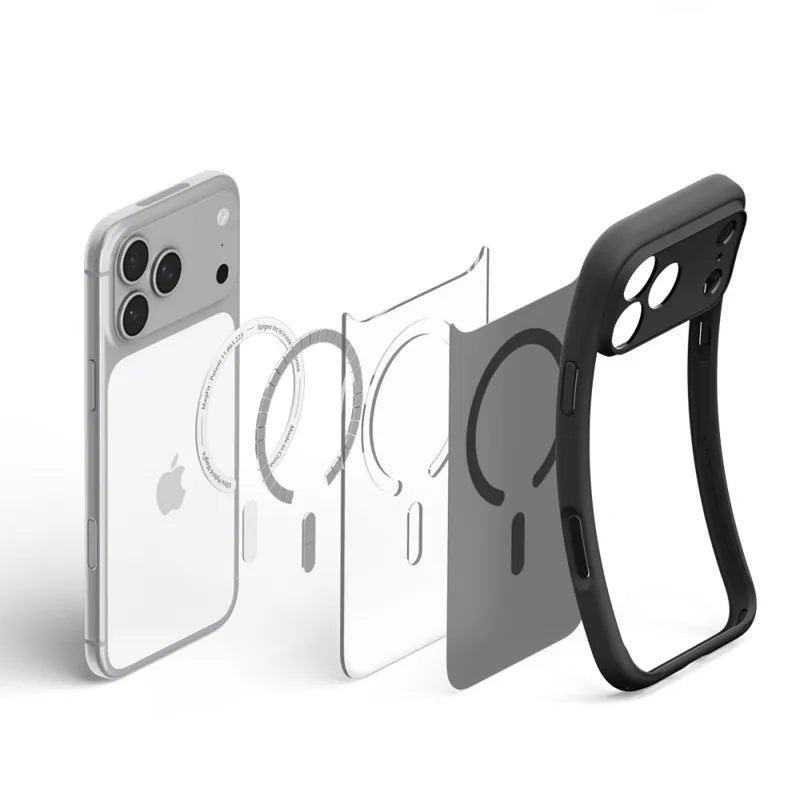 Spigen Ultra Hybrid Mag MagSafe – dėklas, skirtas iPhone 18 Pro Max / 17 Pro Max (Frost Black)