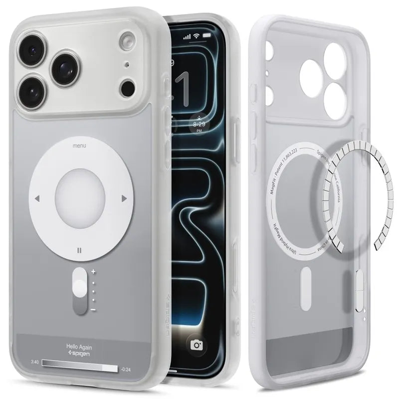 Spigen Ultra Hybrid Mag MagSafe – dėklas, skirtas iPhone 18 Pro Max / 17 Pro Max (klasikinė sidabrinė spalva)