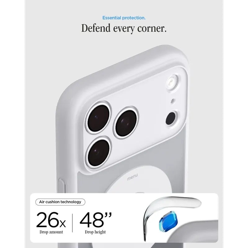 Spigen Ultra Hybrid Mag MagSafe – dėklas, skirtas iPhone 18 Pro Max / 17 Pro Max (klasikinė sidabrinė spalva)