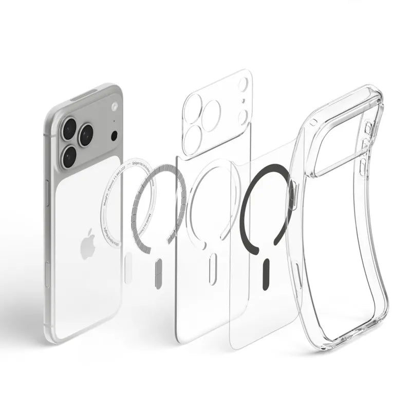 Spigen Ultra Hybrid Mag MagSafe – dėklas, skirtas iPhone 18 Pro Max / 17 Pro Max (skaidrus / grafito)