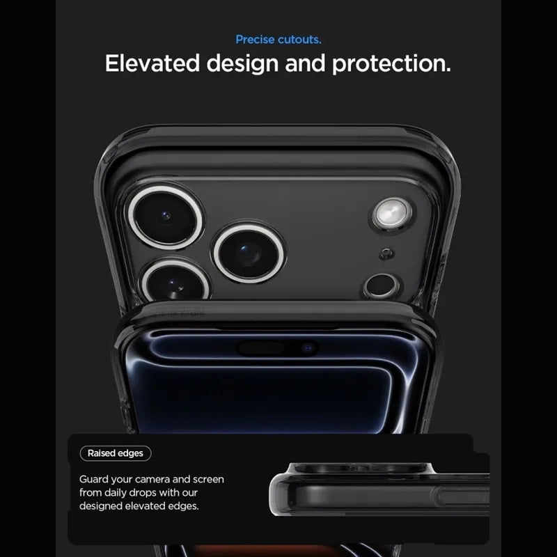 Spigen Ultra Hybrid Mag MagSafe – dėklas, skirtas iPhone 18 Pro Max / 17 Pro Max (Zero One Black)