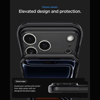 Spigen Ultra Hybrid Mag MagSafe – dėklas, skirtas iPhone 18 Pro Max / 17 Pro Max (Zero One Black)