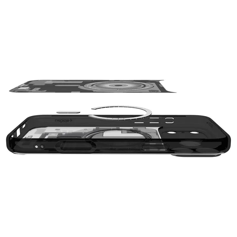 Spigen Ultra Hybrid Mag MagSafe – dėklas, skirtas iPhone 18 Pro Max / 17 Pro Max (Zero One Black)