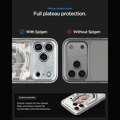 Spigen Ultra Hybrid Mag MagSafe – dėklas, skirtas iPhone 18 Pro Max / 17 Pro Max (Zero One Natural Titanium)