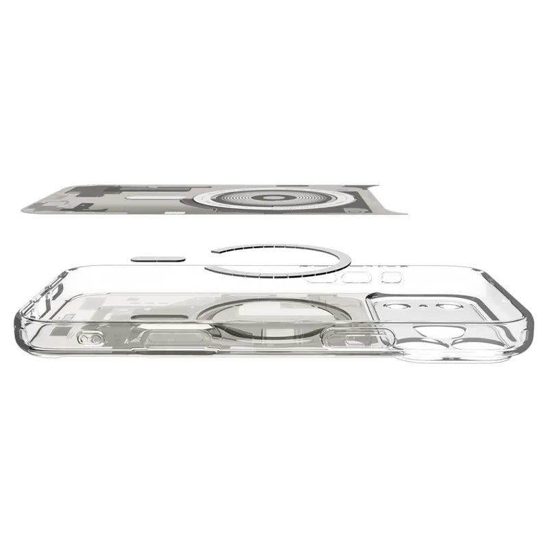 Spigen Ultra Hybrid Mag MagSafe – dėklas, skirtas iPhone 18 Pro Max / 17 Pro Max (Zero One Natural Titanium)