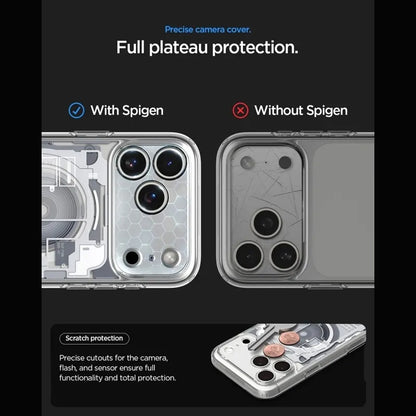 Spigen Ultra Hybrid Mag MagSafe – dėklas, skirtas iPhone 18 Pro Max / 17 Pro Max (Zero One White)