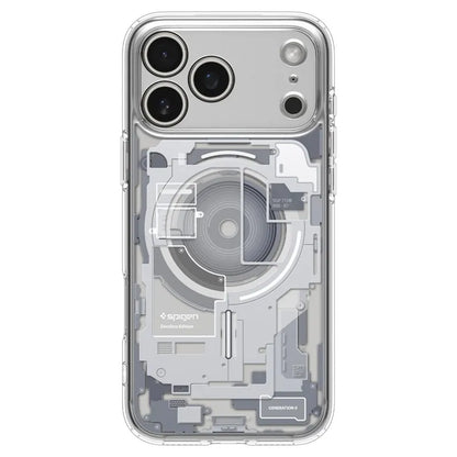 Spigen Ultra Hybrid Mag MagSafe – dėklas, skirtas iPhone 18 Pro Max / 17 Pro Max (Zero One White)