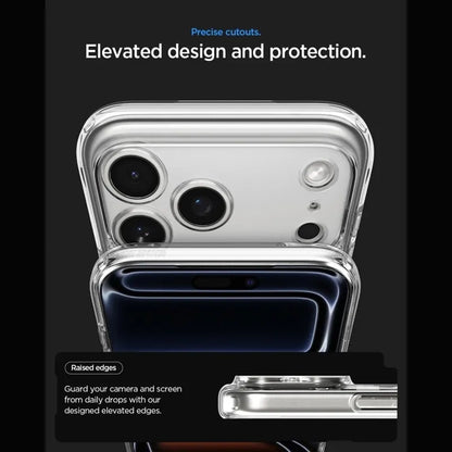 Spigen Ultra Hybrid Mag MagSafe – dėklas, skirtas iPhone 18 Pro Max / 17 Pro Max (Zero One White)