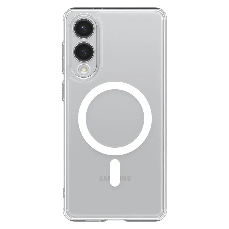 Spigen Ultra Hybrid Mag MagSafe - dėklas, skirtas Samsung Galaxy S25 Edge (skaidrus / baltas)