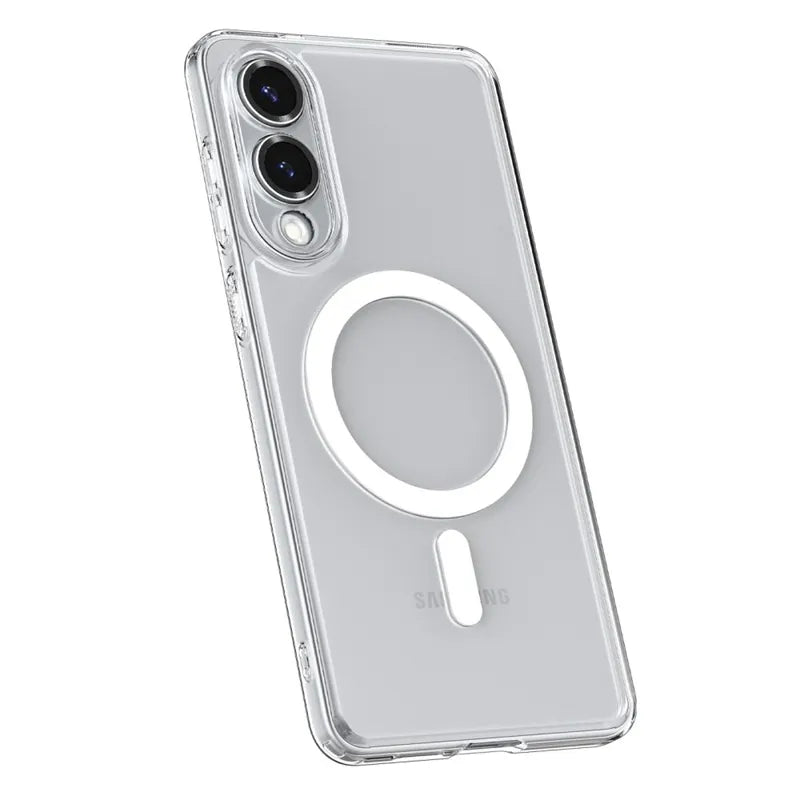 Spigen Ultra Hybrid Mag MagSafe - dėklas, skirtas Samsung Galaxy S25 Edge (skaidrus / baltas)