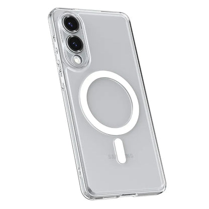 Spigen Ultra Hybrid Mag MagSafe - dėklas, skirtas Samsung Galaxy S25 Edge (skaidrus / baltas)