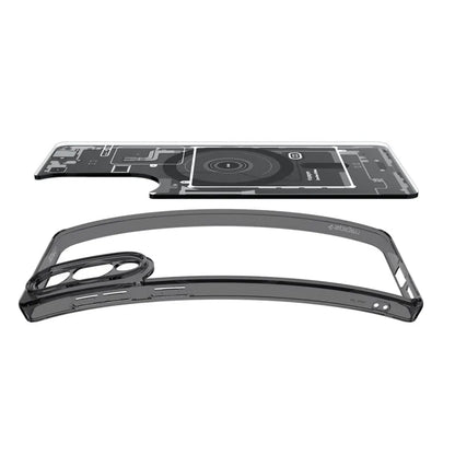 Spigen Ultra Hybrid Mag MagSafe – dėklas, skirtas Samsung Galaxy S25 Edge (Zero One Black)