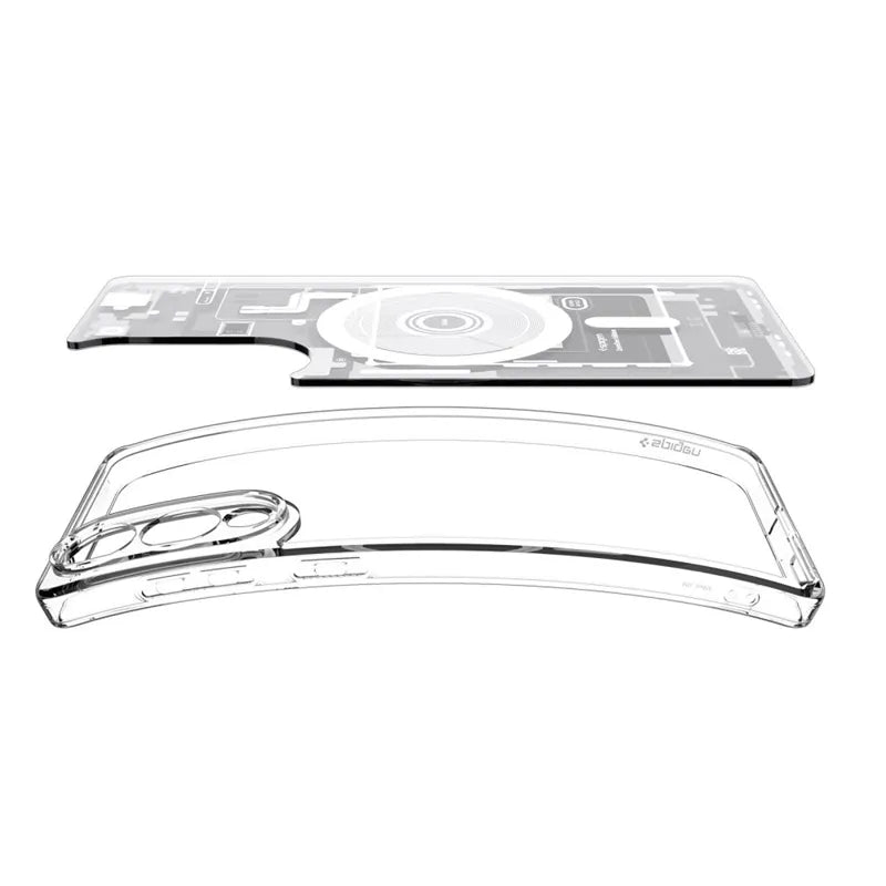 Spigen Ultra Hybrid Mag MagSafe – Dėklas, skirtas Samsung Galaxy S25 Edge (Zero One White)