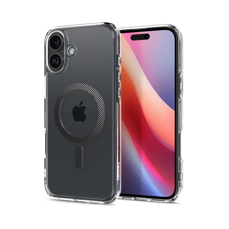 Spigen Ultra Hybrid Mag MagSafe – „iPhone 16“ dėklas („Carbon Fiber“)