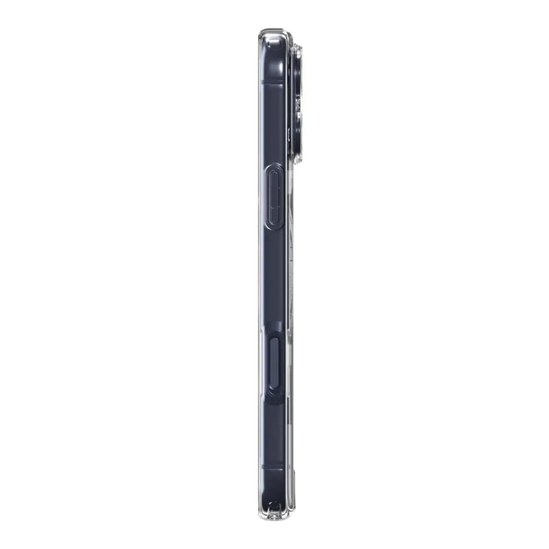 Spigen Ultra Hybrid MagMagSafe dėklas, skirtas iPhone 17 Pro Max (Skaidrus/Tamsiai Mėlynas)