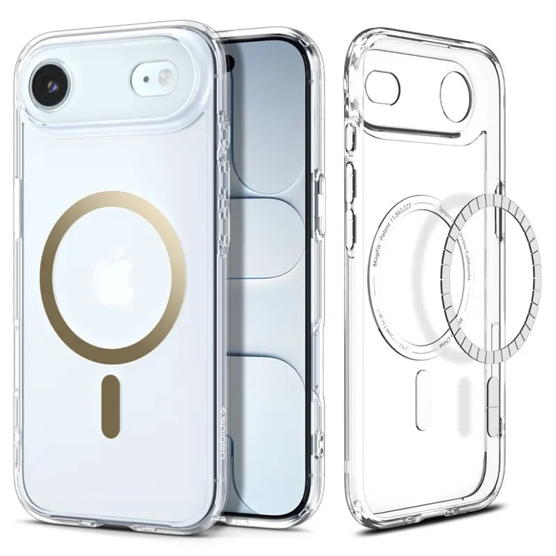 Spigen Ultra Hybrid MagSafe dėklas iPhone Air (Skaidrus/Auksinis)