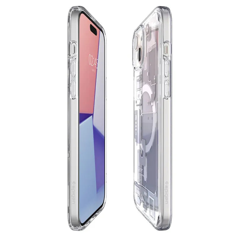 Spigen Ultra Hybrid MagSafe – dėklas, skirtas „iPhone 15 Plus“ (Zero One White)