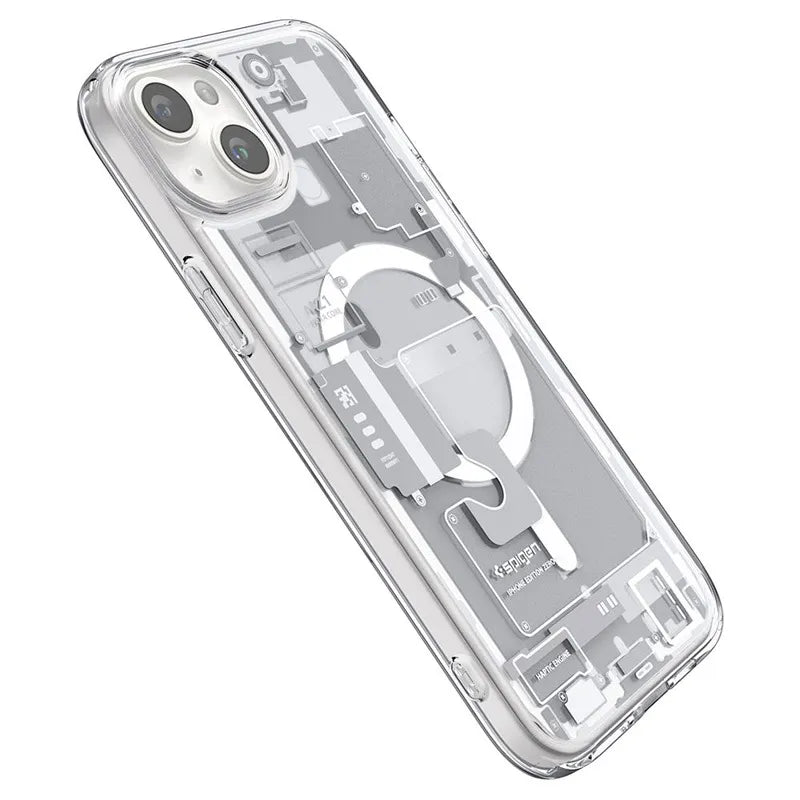 Spigen Ultra Hybrid MagSafe – dėklas, skirtas „iPhone 15 Plus“ (Zero One White)
